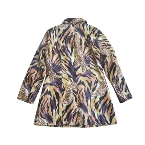 Wild child energy 🐅✨ Vintage mid-length button-up statement coat - Picture 3 of 4